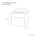 
                  
                    Austin 24", Teodor® Modern Wall Mount American Black Walnut Vanity Teodor
                  
                
