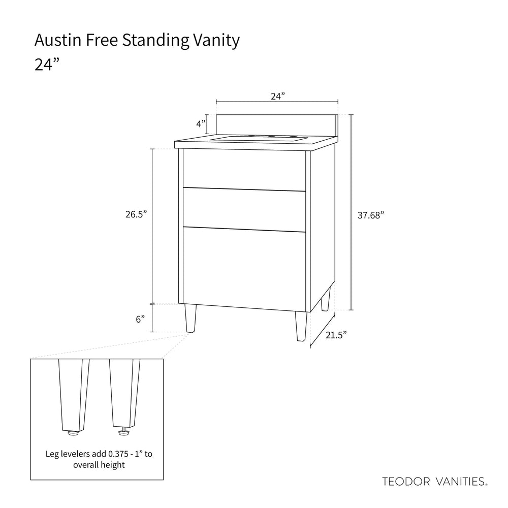 
                  
                    Austin 24", Teodor® Modern American Black Walnut Vanity Teodor Bathroom VanityCanada
                  
                