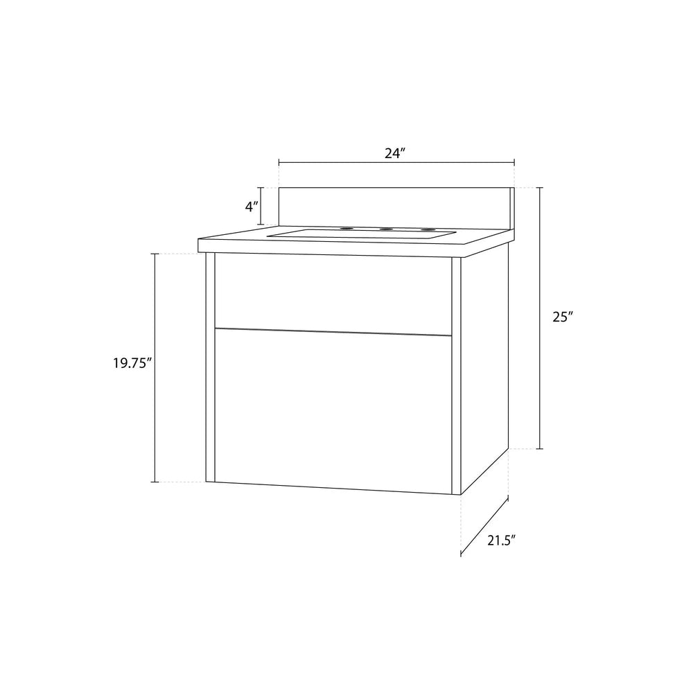 
                  
                    Austin 24", Teodor® Modern Wall Mount American Black Walnut Vanity Teodor
                  
                