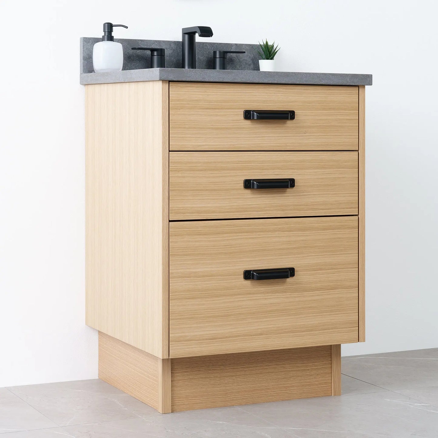 
                  
                    Austin 24" Natural White Oak Bathroom Vanity - Teodor Vanities
                  
                