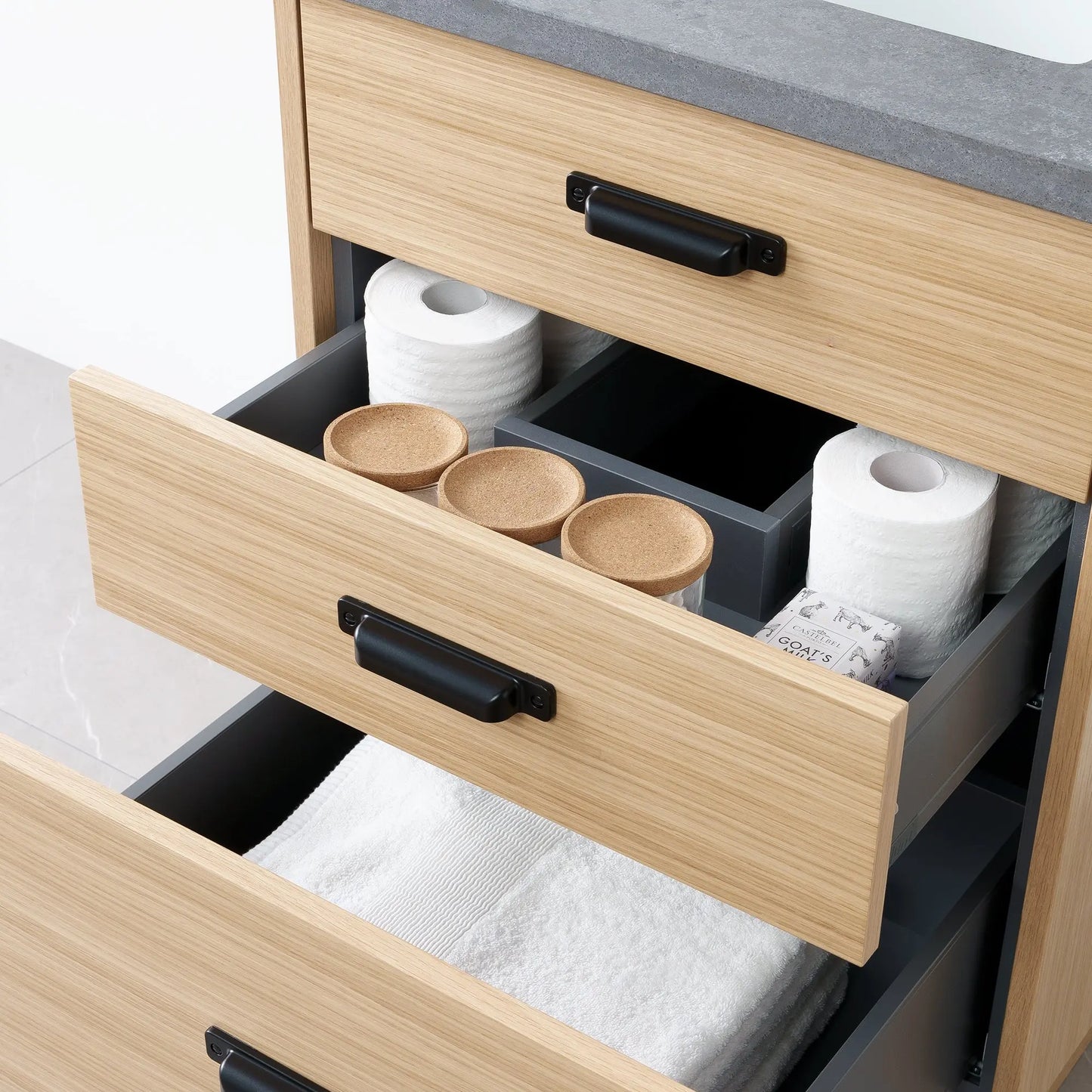 
                  
                    Austin 24" Natural White Oak Bathroom Vanity - Teodor Vanities
                  
                