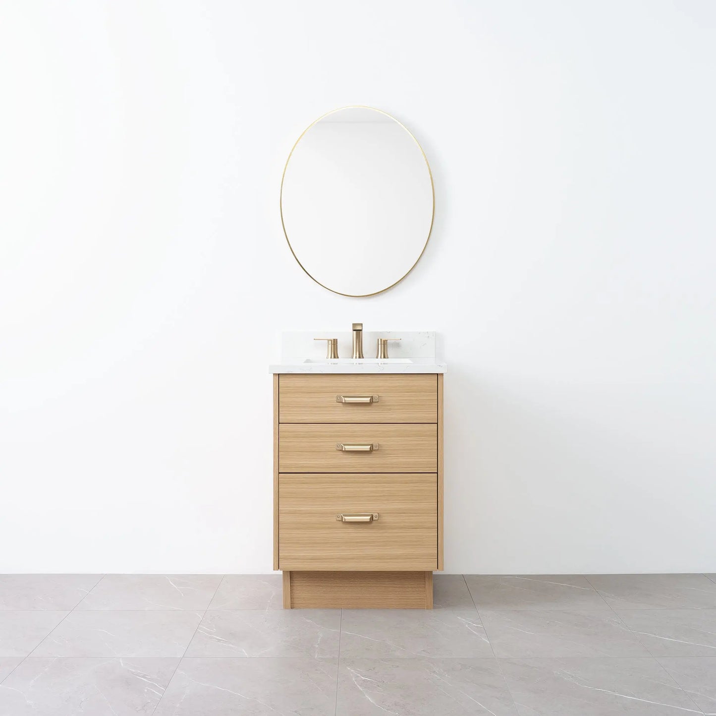 
                  
                    Austin 24" Natural White Oak Bathroom Vanity - Teodor Vanities
                  
                
