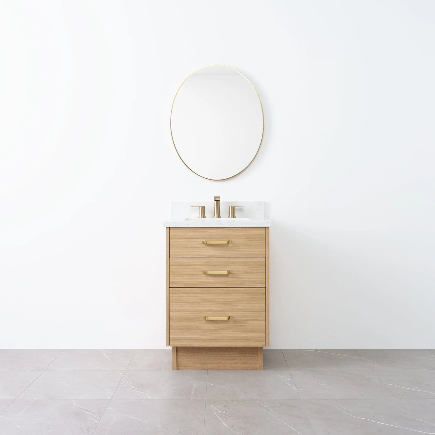 
                  
                    Austin 24" Natural White Oak Bathroom Vanity - Teodor Vanities
                  
                