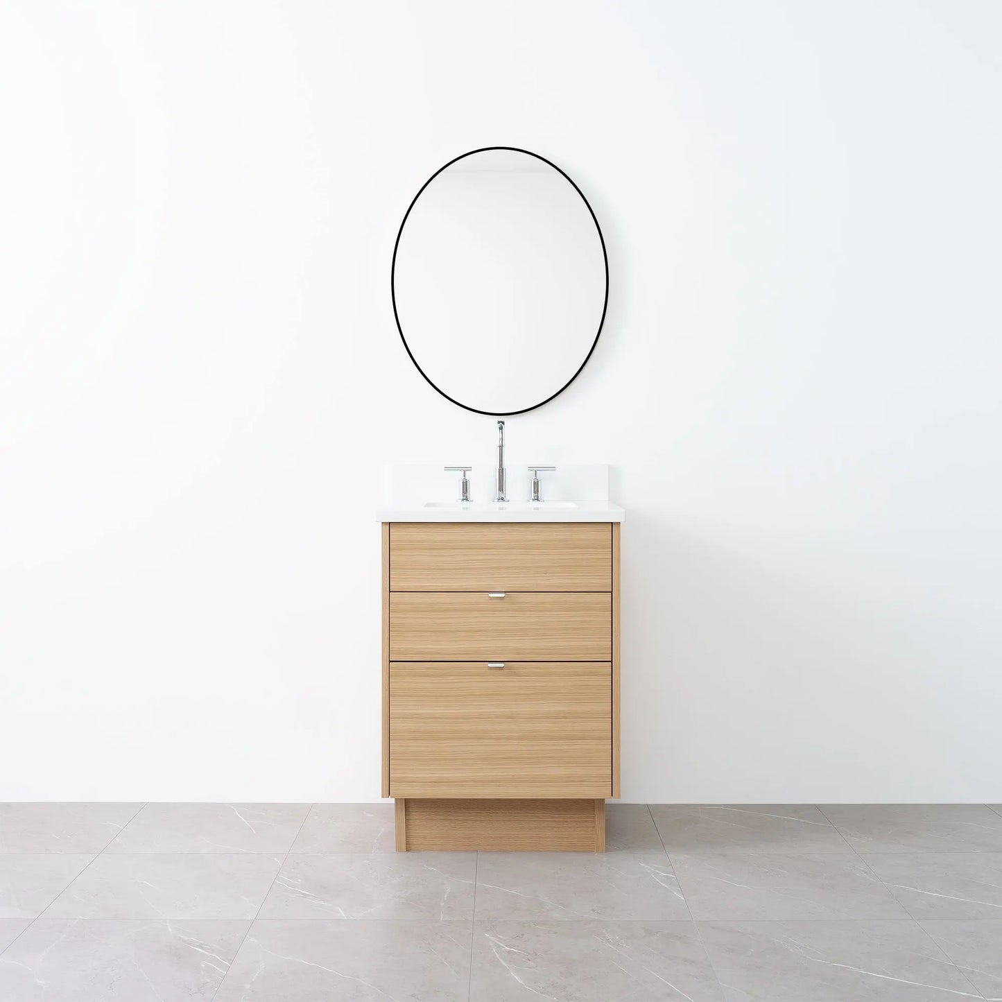 
                  
                    Austin 24" Natural White Oak Bathroom Vanity - Teodor Vanities
                  
                