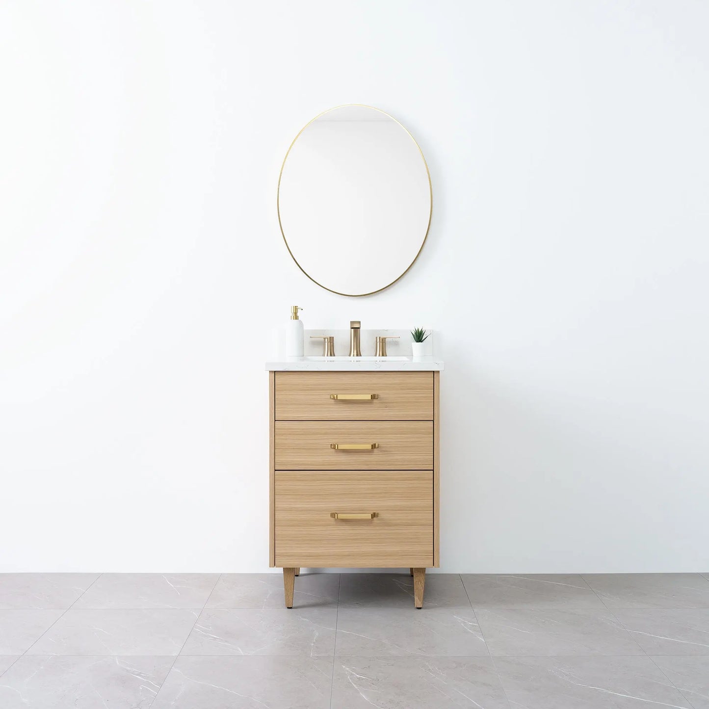 
                  
                    Austin 24" Natural White Oak Bathroom Vanity - Teodor Vanities
                  
                