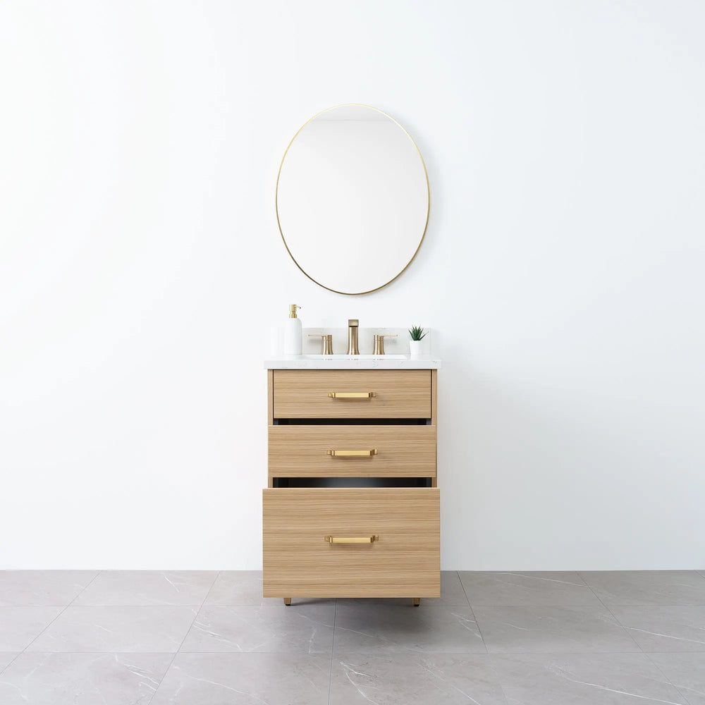 
                  
                    Austin 24" Natural White Oak Bathroom Vanity - Teodor Vanities
                  
                