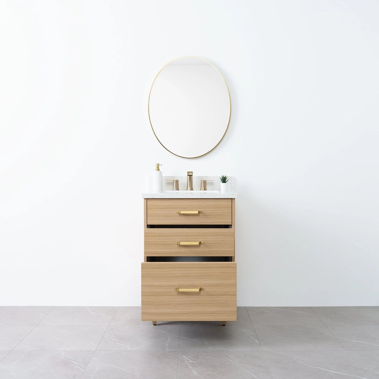 
                  
                    Austin 24" Natural White Oak Bathroom Vanity - Teodor Vanities
                  
                