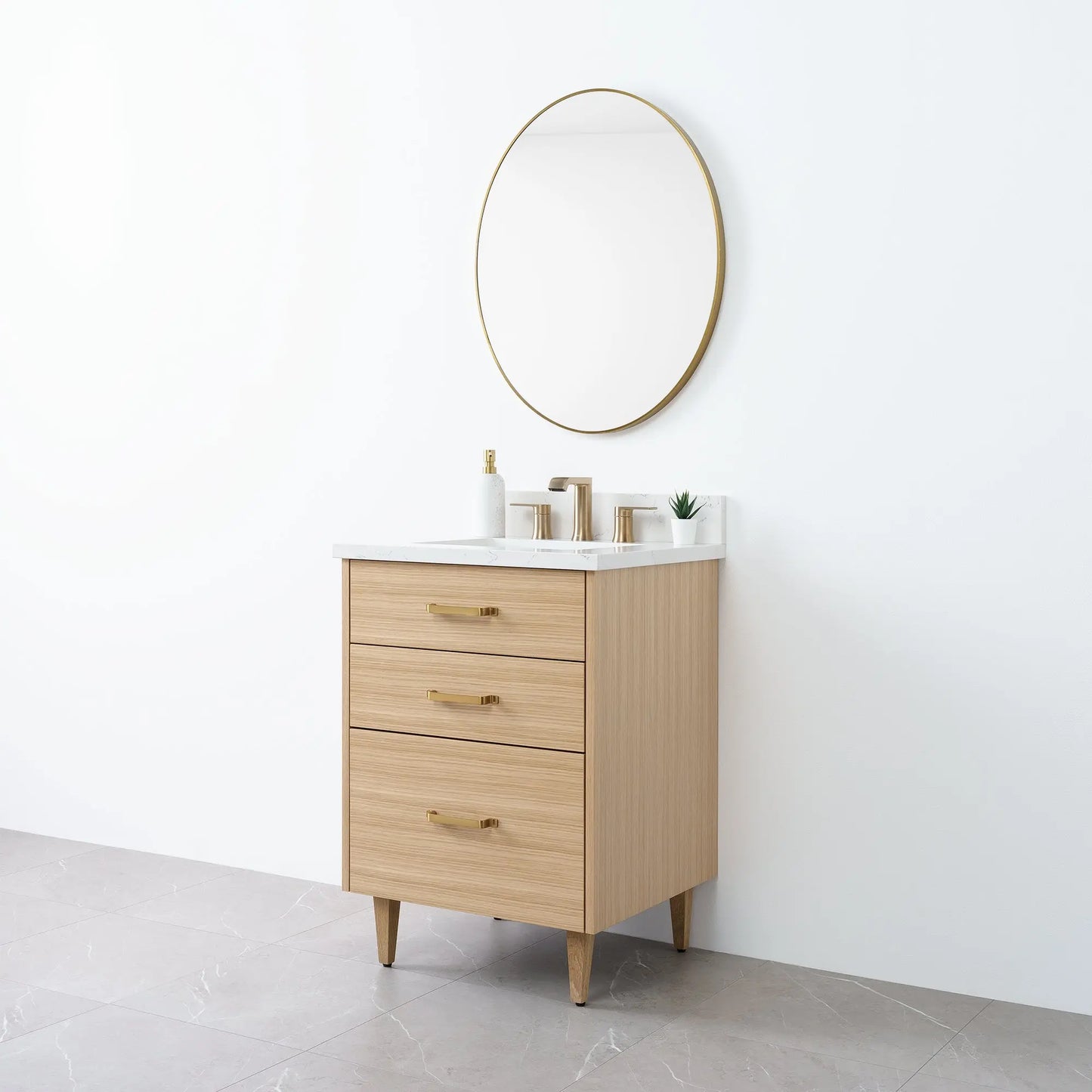 
                  
                    Austin 24" Natural White Oak Bathroom Vanity - Teodor Vanities
                  
                