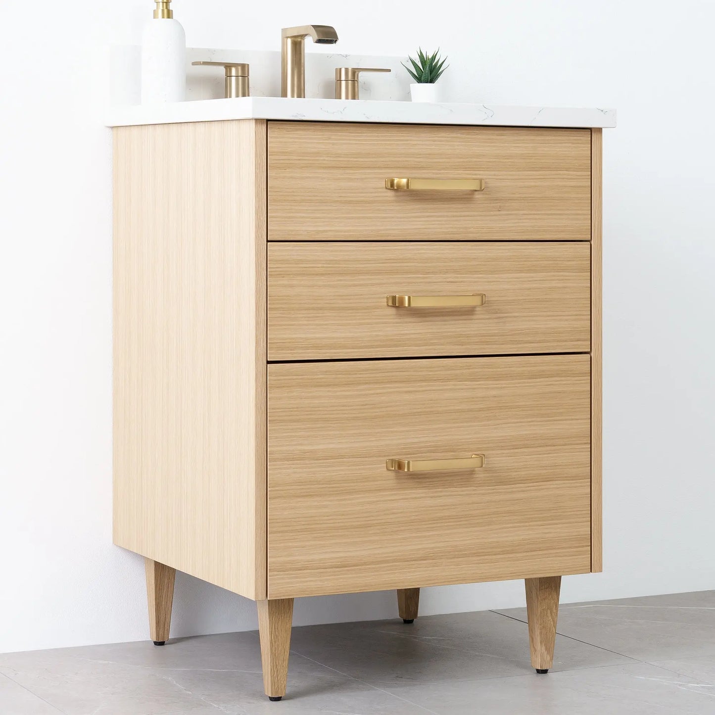 
                  
                    Austin 24" Natural White Oak Bathroom Vanity - Teodor Vanities
                  
                