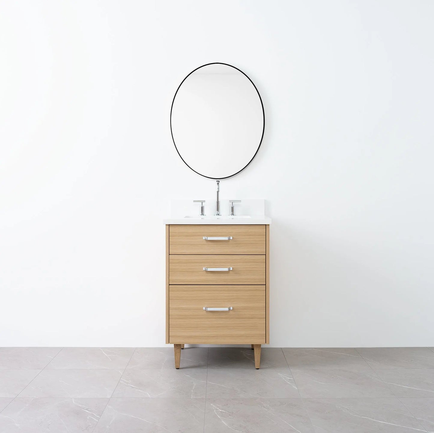 
                  
                    Austin 24" Natural White Oak Bathroom Vanity - Teodor Vanities
                  
                