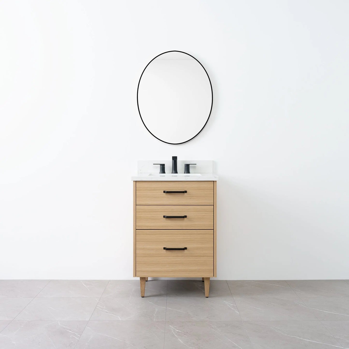 
                  
                    Austin 24" Natural White Oak Bathroom Vanity - Teodor Vanities
                  
                