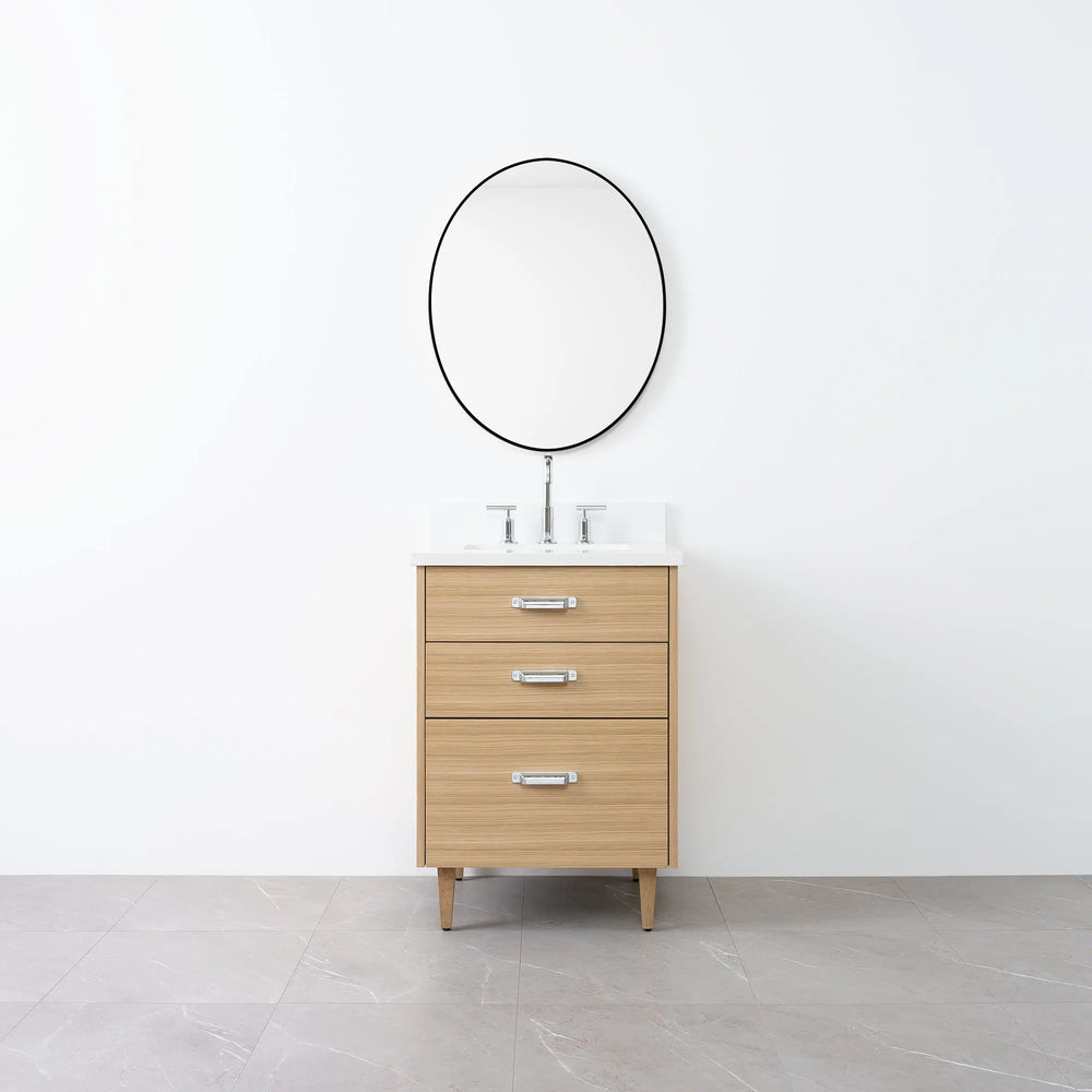 
                  
                    Austin 24" Natural White Oak Bathroom Vanity - Teodor Vanities
                  
                
