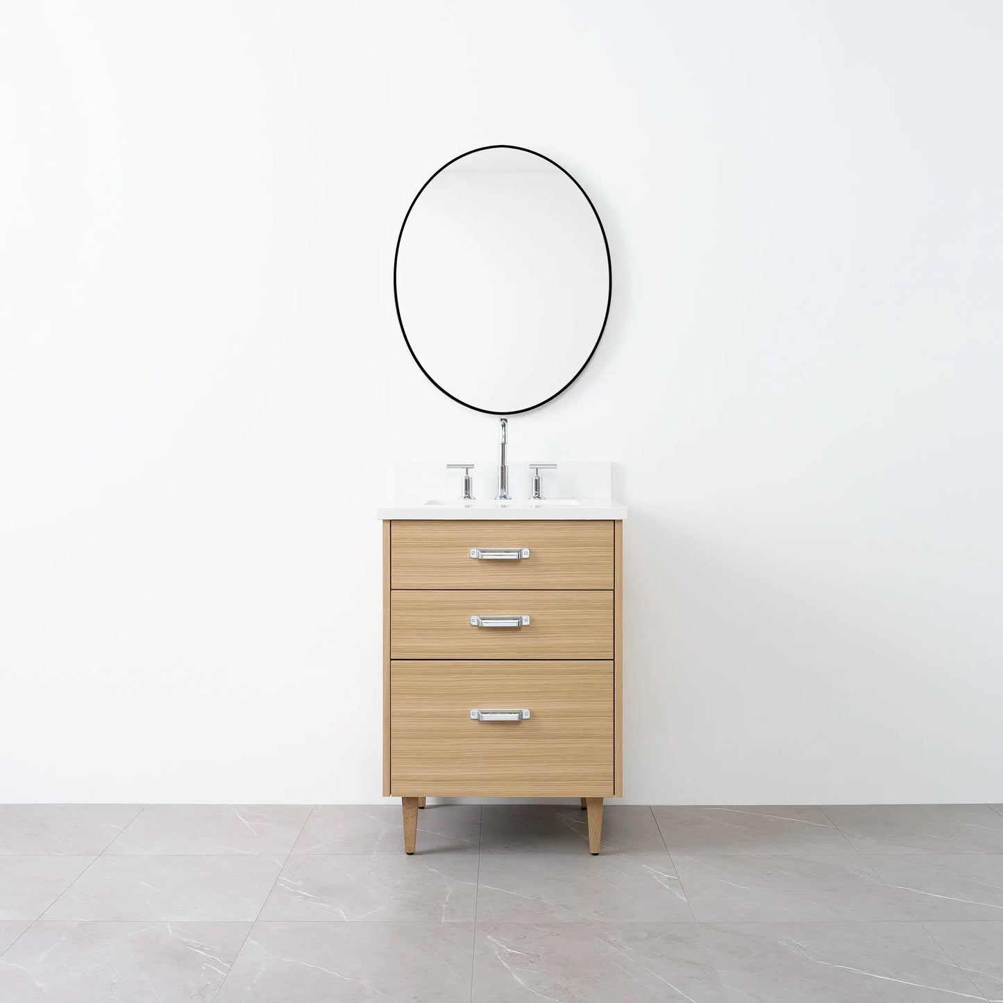 
                  
                    Austin 24" Natural White Oak Bathroom Vanity - Teodor Vanities
                  
                