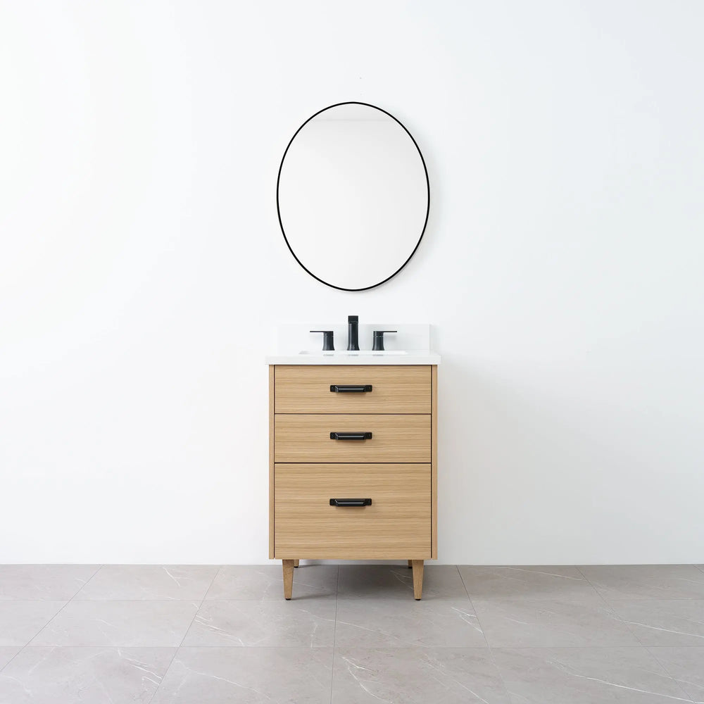 
                  
                    Austin 24" Natural White Oak Bathroom Vanity - Teodor Vanities
                  
                