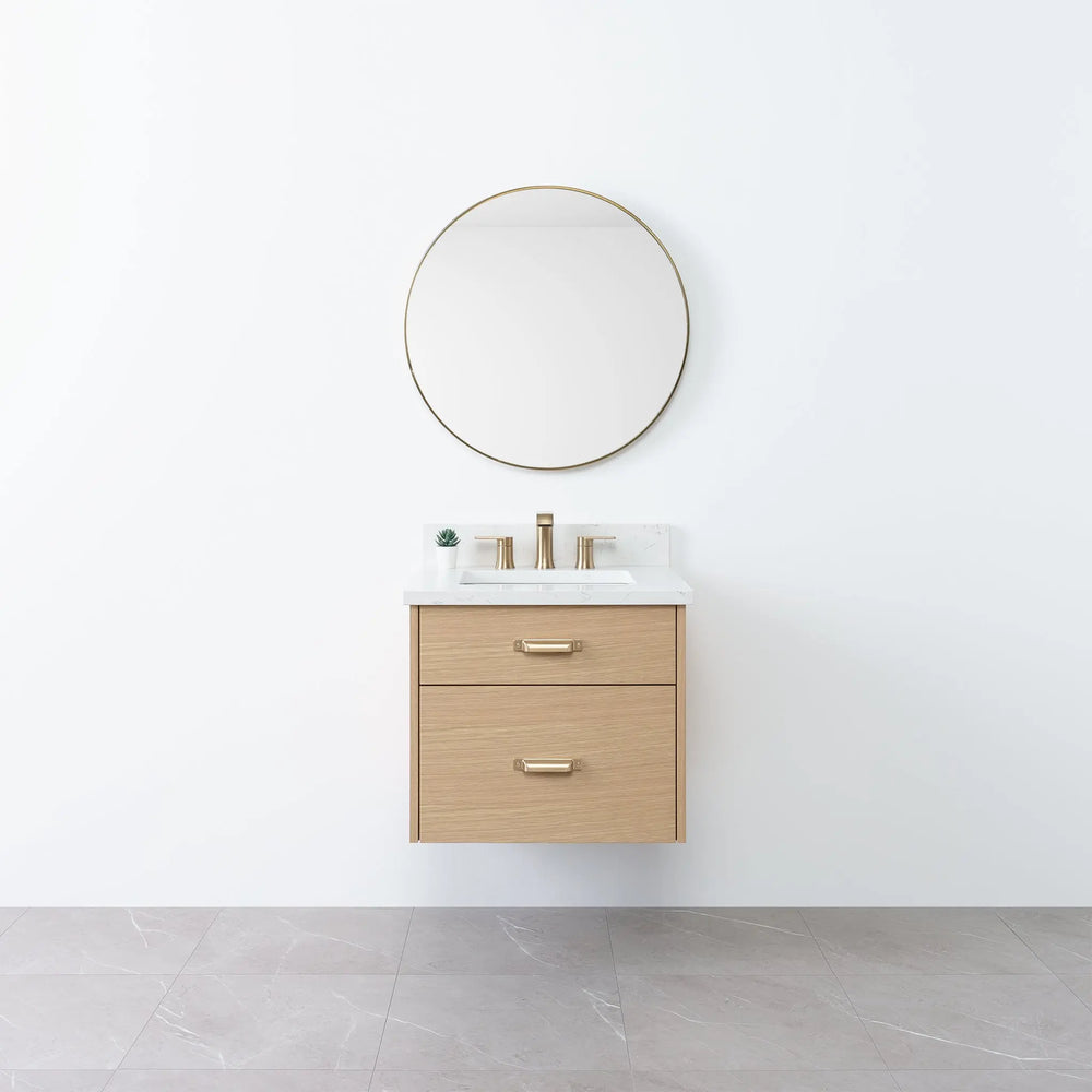 Austin 24", Teodor® Wall Mount Natural White Oak Vanity Teodor Bathroom VanityCanada