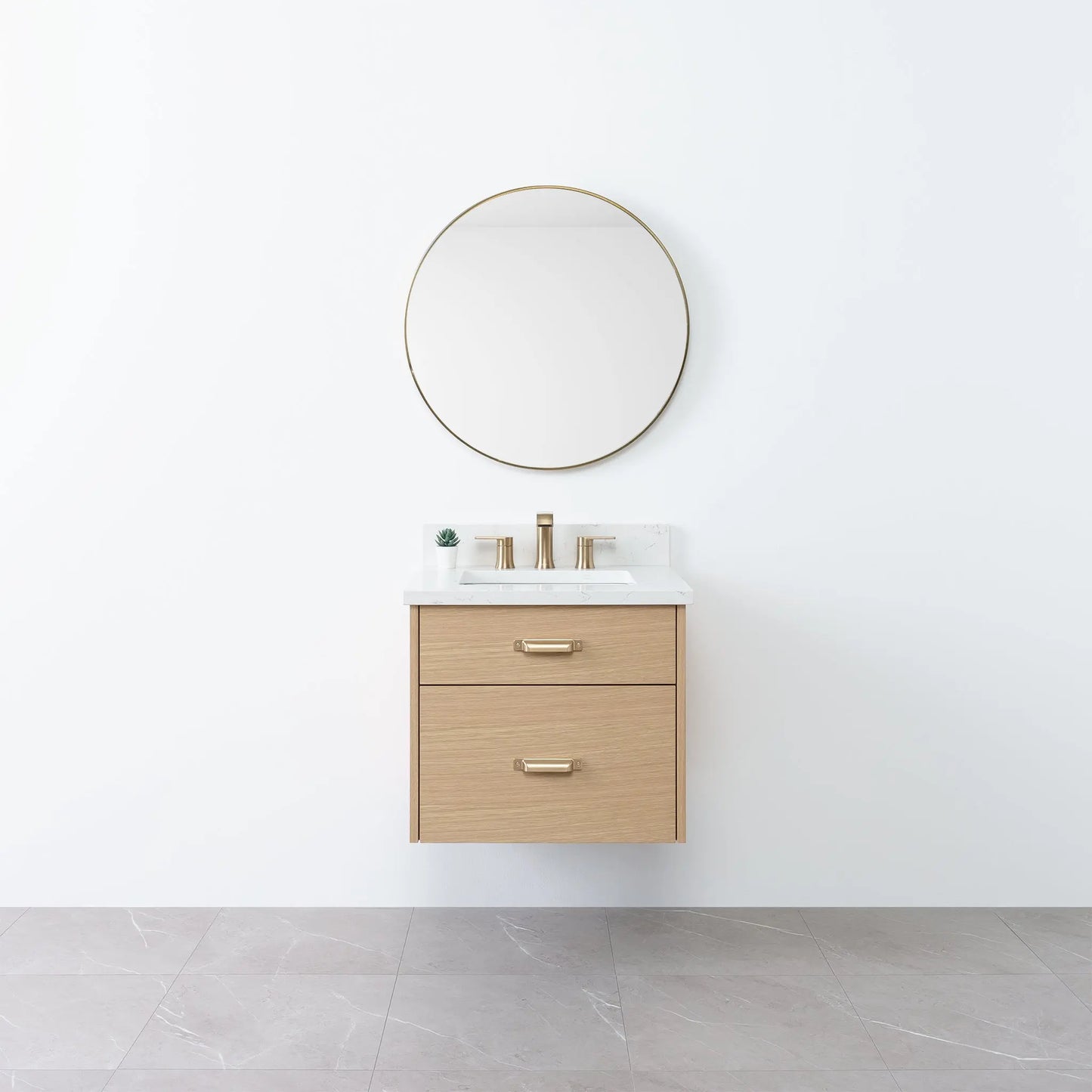 Austin 24", Teodor® Wall Mount Natural White Oak Vanity Teodor Bathroom VanityCanada