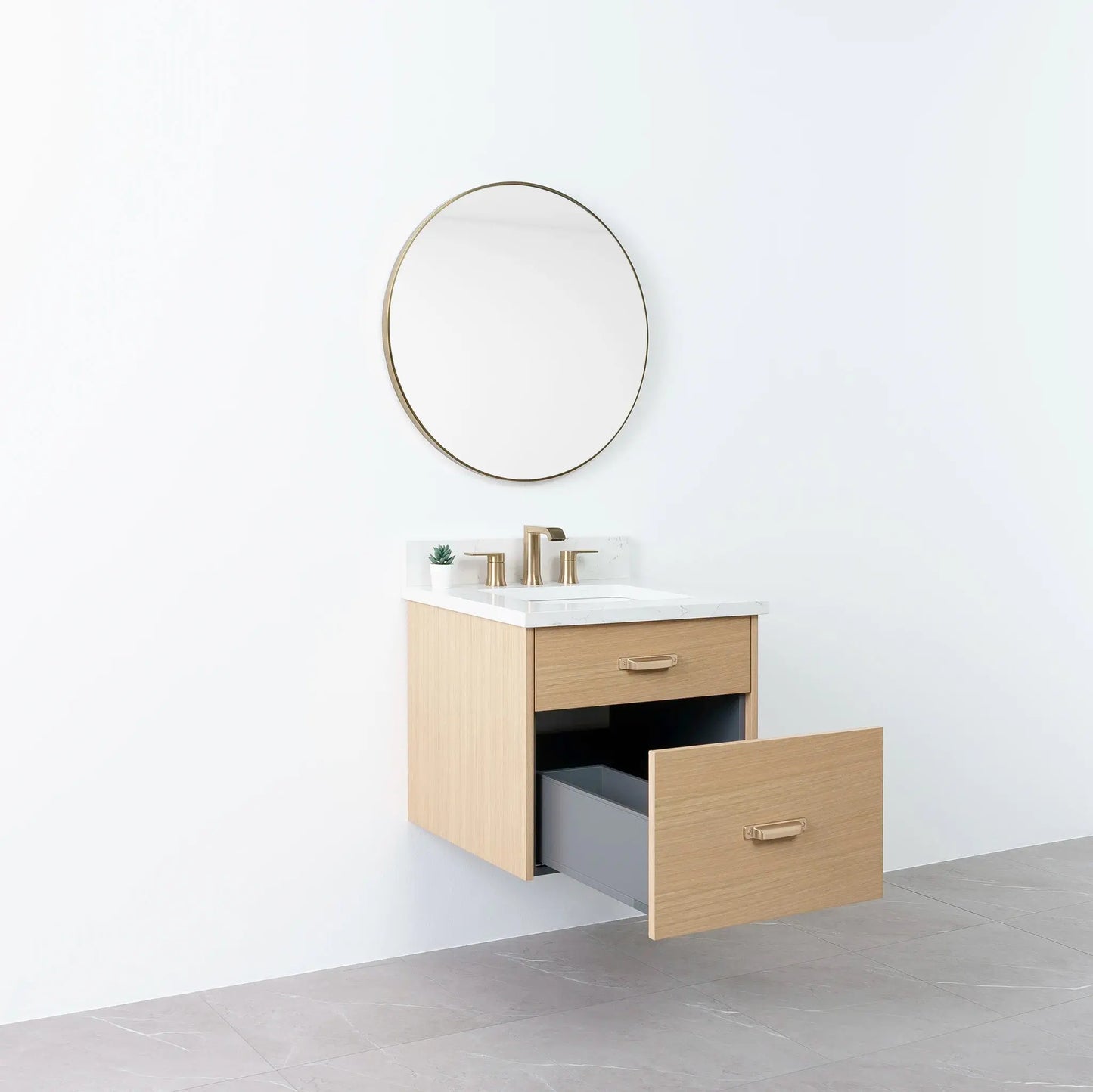 
                  
                    Austin 24", Teodor® Wall Mount Natural White Oak Vanity Teodor Bathroom VanityCanada
                  
                