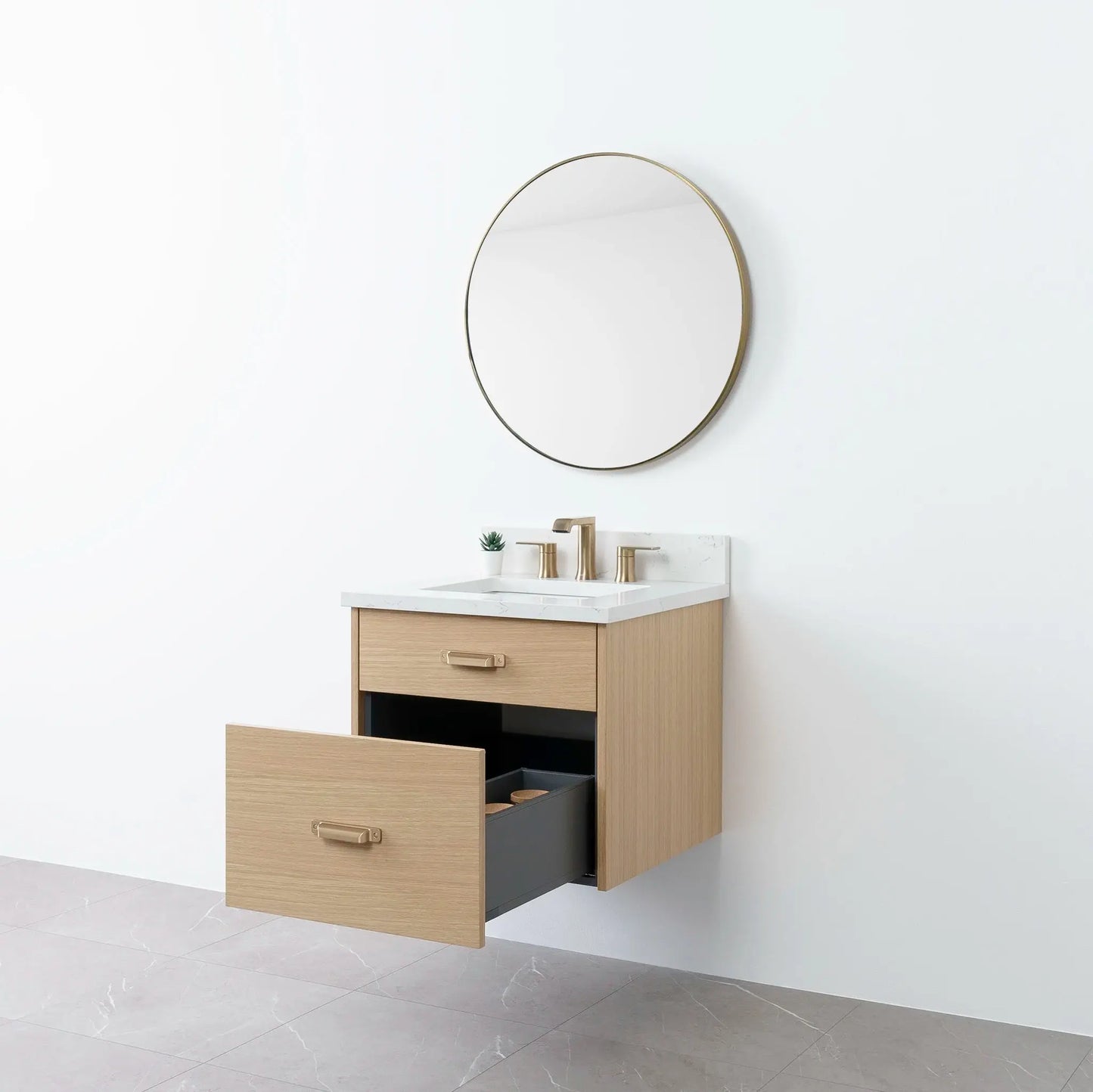 
                  
                    Austin 24", Teodor® Wall Mount Natural White Oak Vanity Teodor Bathroom VanityCanada
                  
                