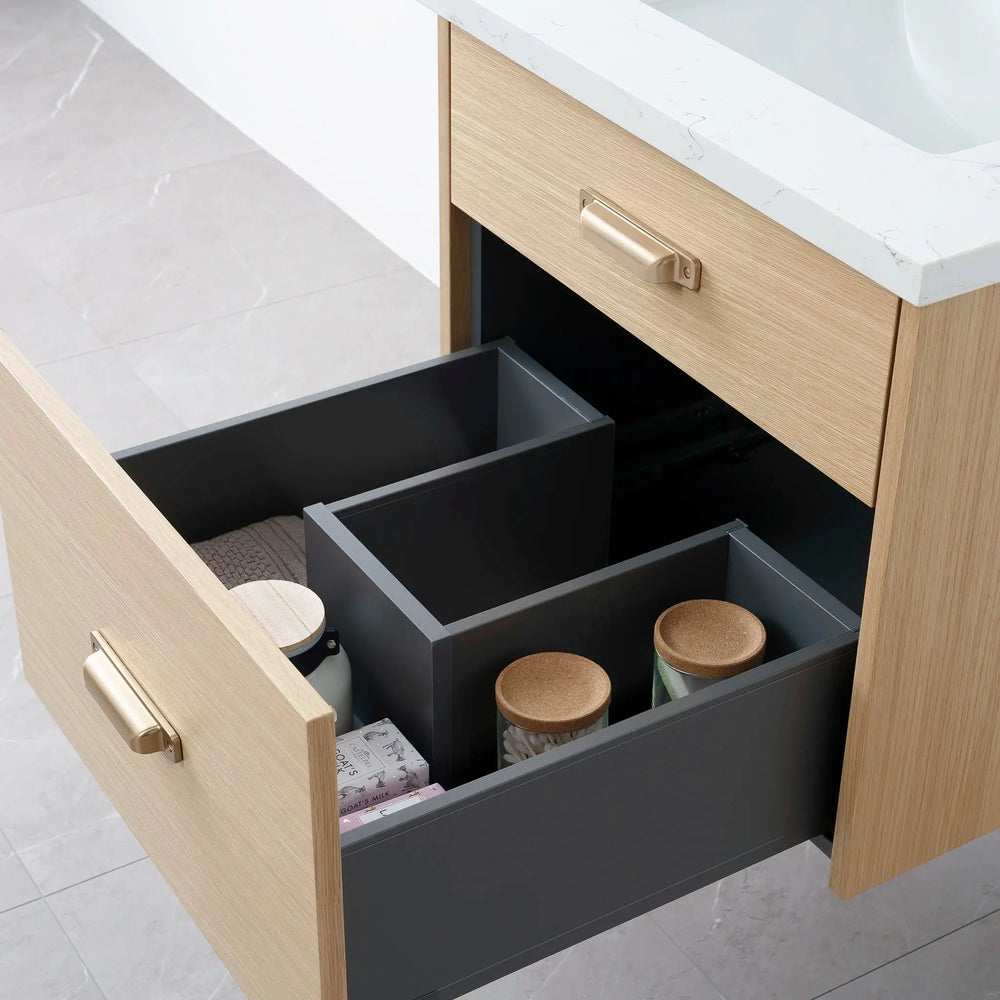 
                  
                    Austin 24", Teodor® Wall Mount Natural White Oak Vanity Teodor Bathroom VanityCanada
                  
                