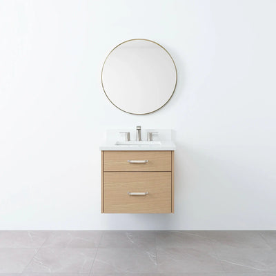 Austin 24", Teodor® Wall Mount Natural White Oak Vanity Teodor Bathroom VanityCanada
