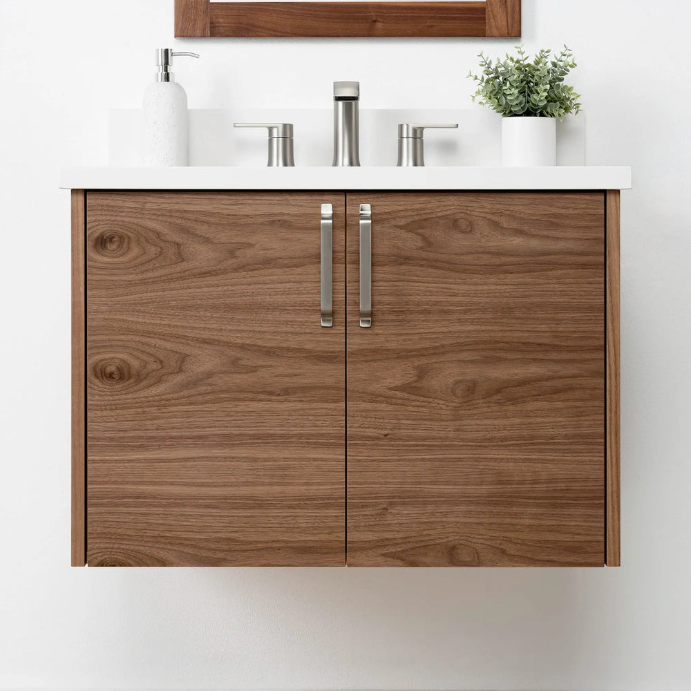 
                  
                    Austin SLIM 30" Wall Mount American Black Walnut Bathroom Vanity Teodor Bathroom Vanity Canada
                  
                