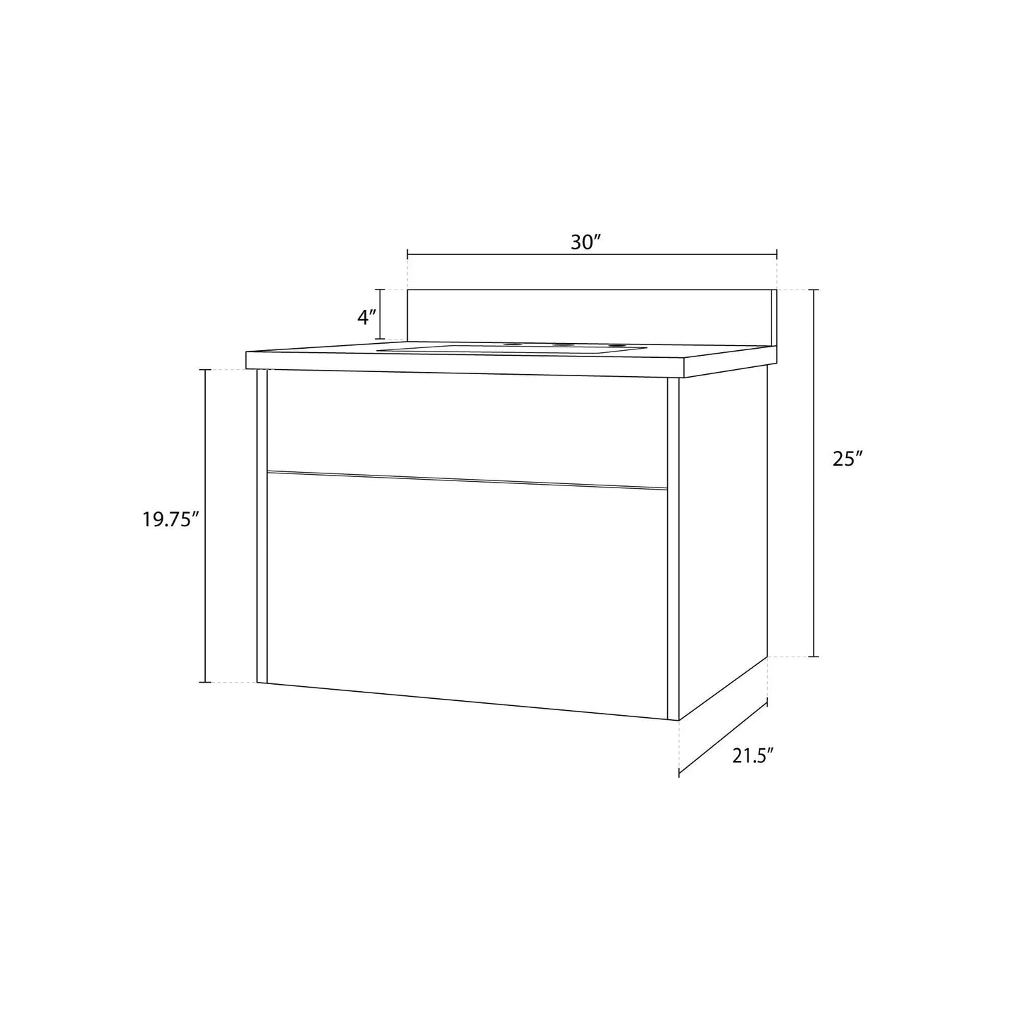 
                  
                    Austin 30", Teodor® Modern Wall Mount American Black Walnut Vanity Teodor
                  
                