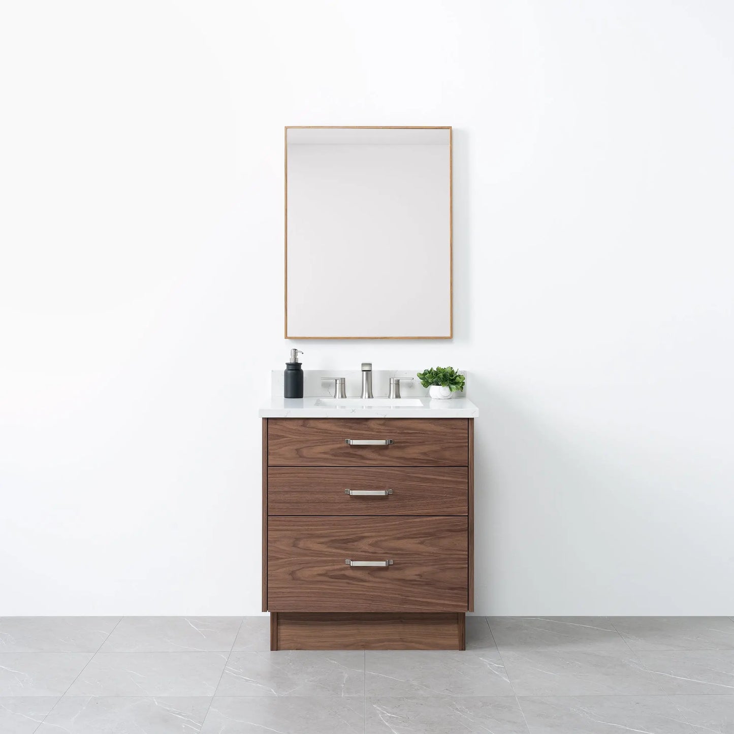 Austin 30", Teodor® Modern American Black Walnut Vanity Teodor