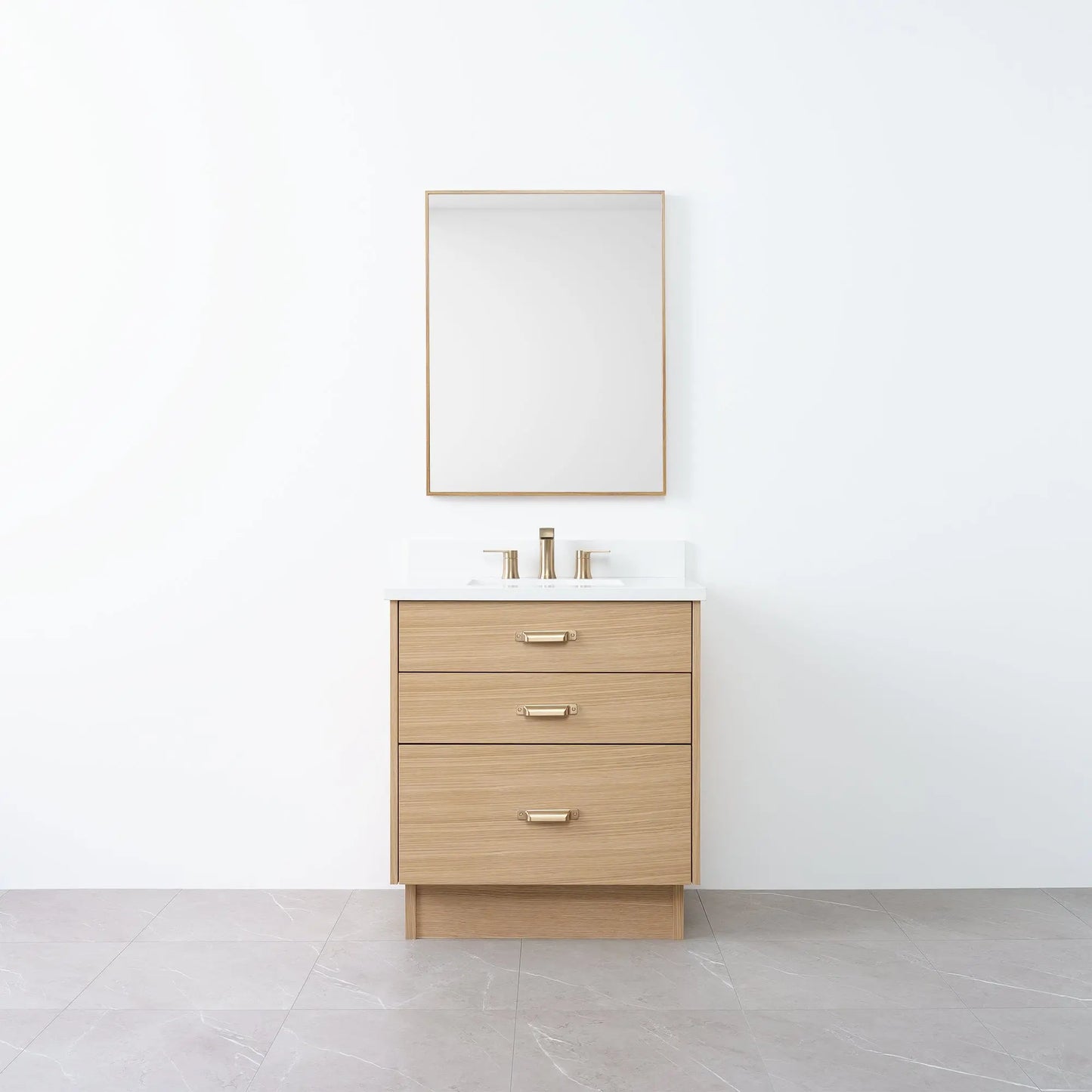 Austin 30" Natural White Oak Bathroom Vanity - Teodor Vanities