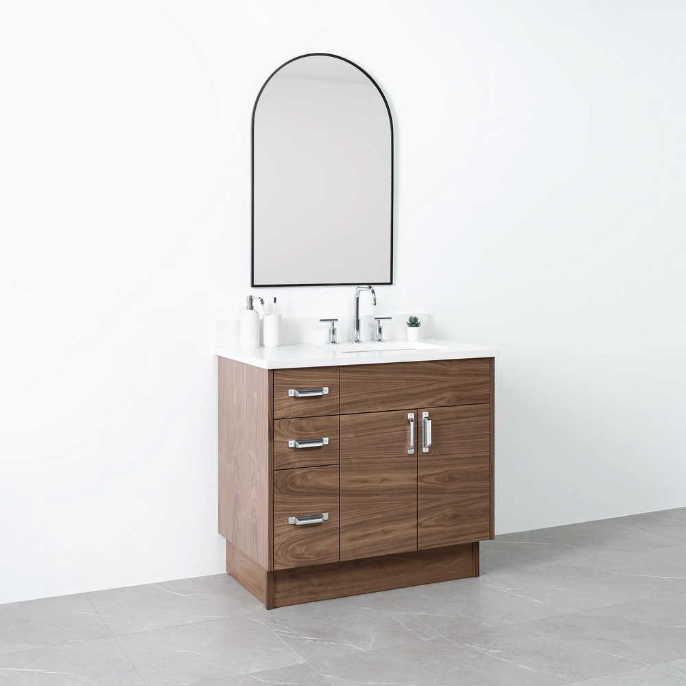
                  
                    Austin 36", Teodor® Modern American Black Walnut Vanity, Right Sink Teodor
                  
                