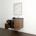 
                  
                    Austin 36", Teodor® Modern Wall Mount American Black Walnut Vanity, Right Sink Teodor
                  
                