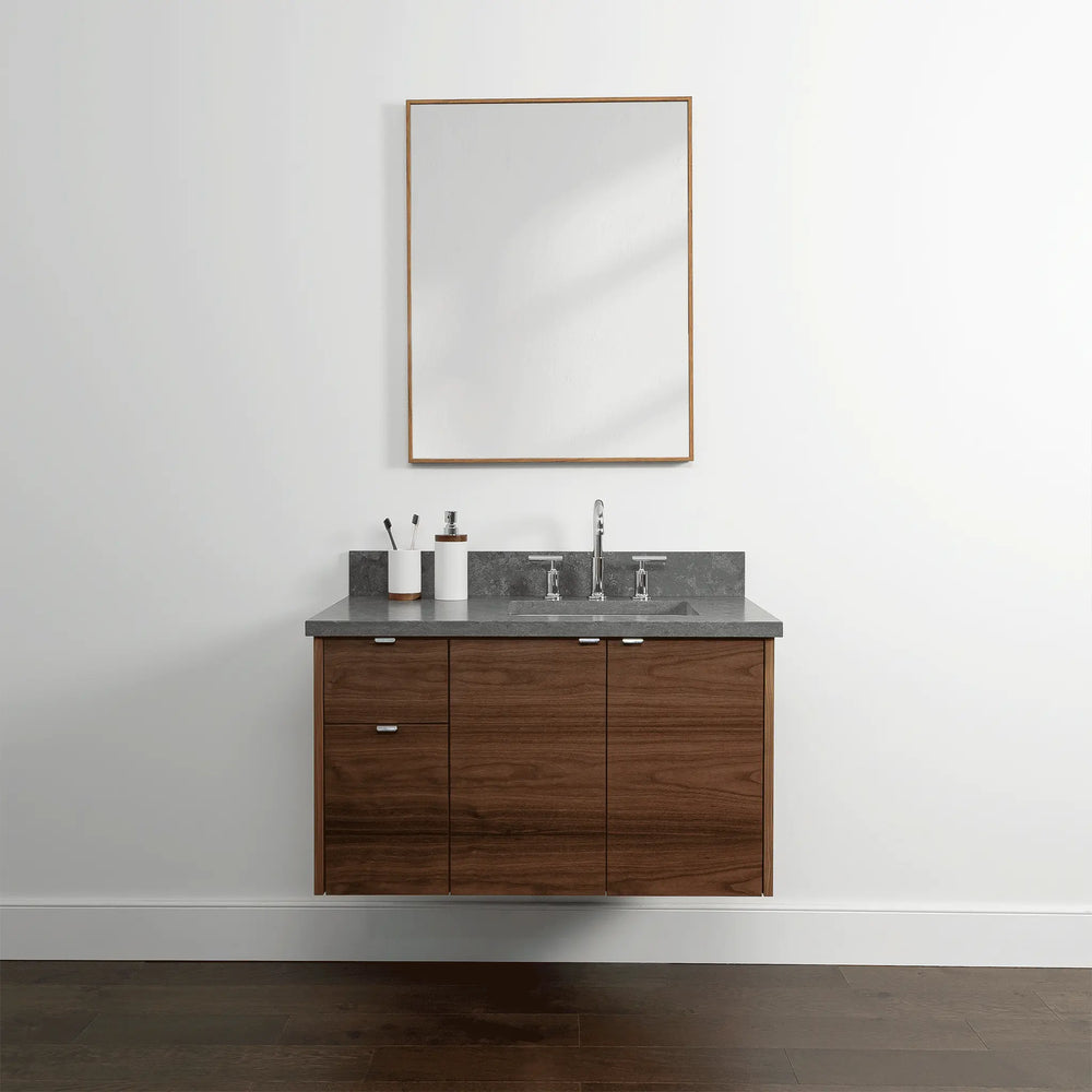 
                  
                    Austin 36", Teodor® Modern Wall Mount American Black Walnut Vanity, Right Sink Teodor
                  
                
