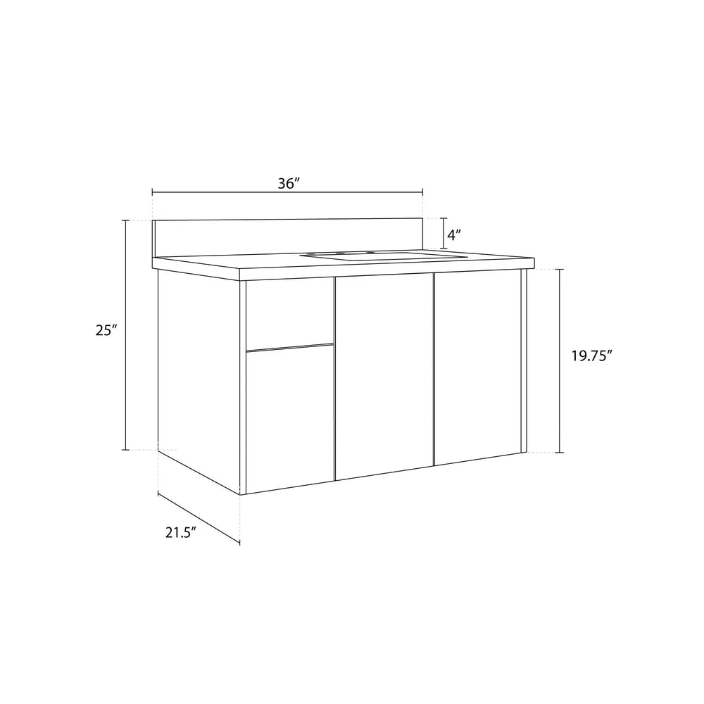 
                  
                    Austin 36", Teodor® Modern Wall Mount American Black Walnut Vanity, Right Sink Teodor
                  
                