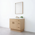 
                  
                    Austin 36" Natural White Oak Bathroom Vanity, Left Sink - Teodor Vanities
                  
                