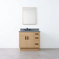 
                  
                    Austin 36" Natural White Oak Bathroom Vanity, Left Sink - Teodor Vanities
                  
                