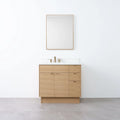 
                  
                    Austin 36" Natural White Oak Bathroom Vanity, Left Sink - Teodor Vanities
                  
                
