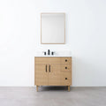 
                  
                    Austin 36" Natural White Oak Bathroom Vanity, Left Sink - Teodor Vanities
                  
                
