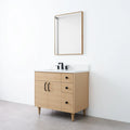 
                  
                    Austin 36" Natural White Oak Bathroom Vanity, Left Sink - Teodor Vanities
                  
                