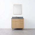 
                  
                    Austin 36" Natural White Oak Bathroom Vanity, Left Sink - Teodor Vanities
                  
                