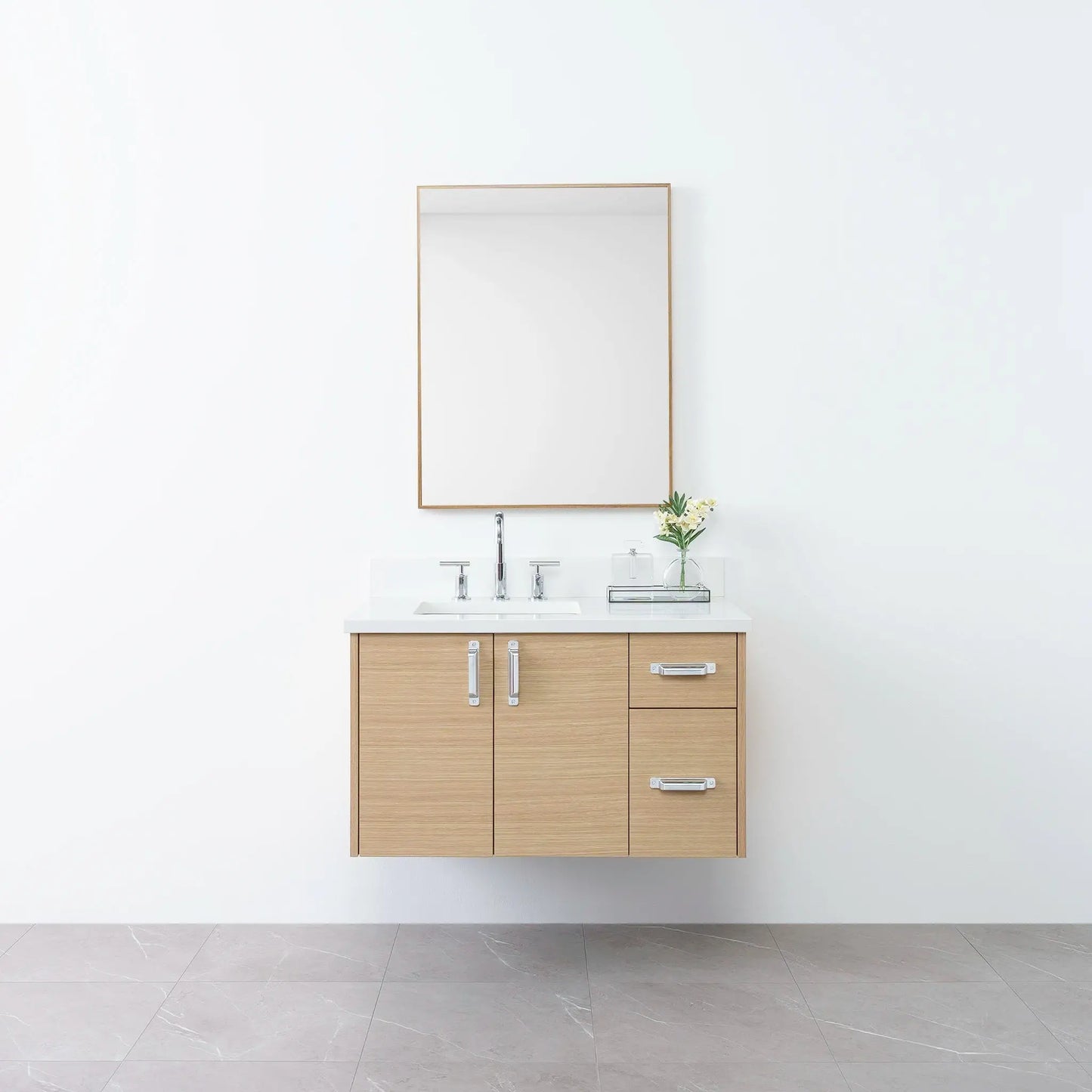 
                  
                    Austin 36", Teodor® Wall Mount Natural White Oak Vanity, Left Sink Teodor Bathroom VanityCanada
                  
                