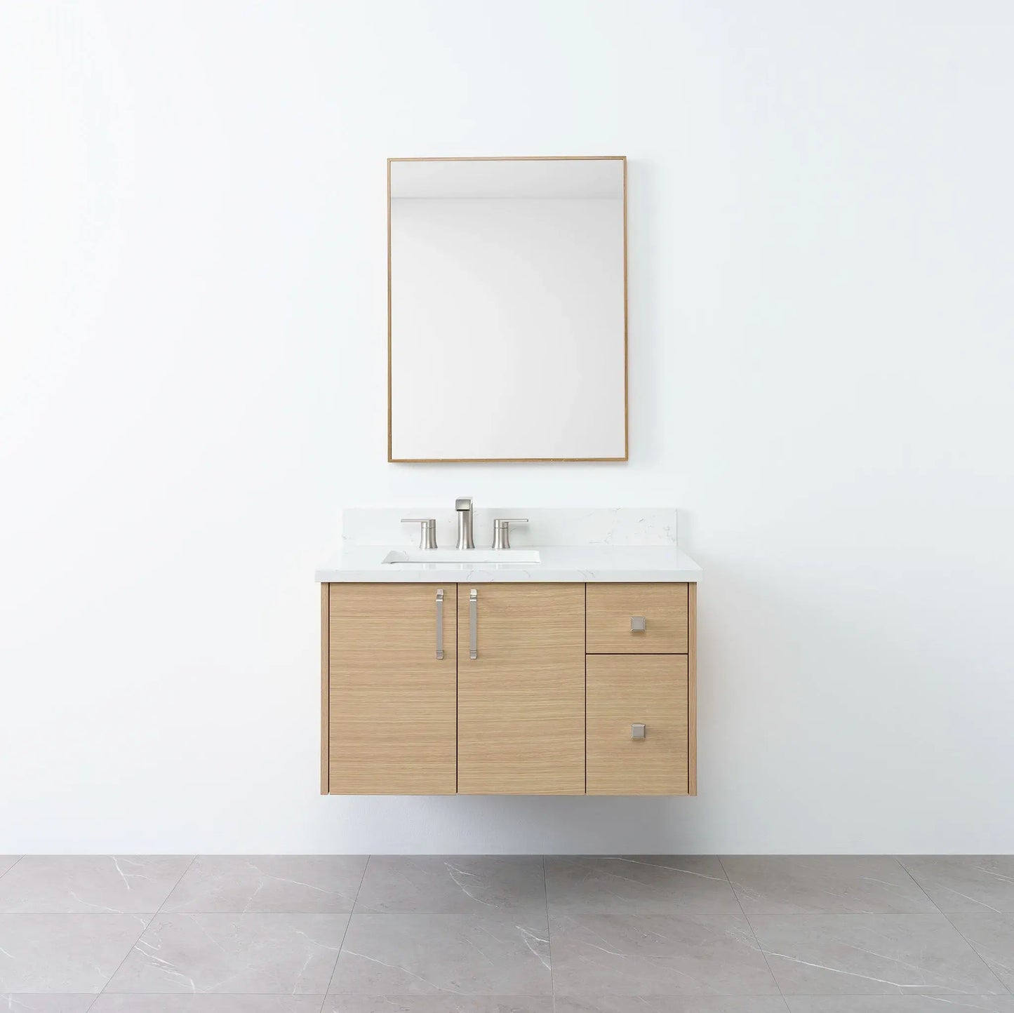 
                  
                    Austin 36", Teodor® Wall Mount Natural White Oak Vanity, Left Sink Teodor Bathroom VanityCanada
                  
                
