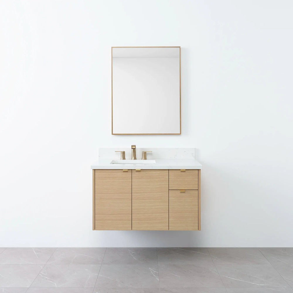 
                  
                    Austin 36", Teodor® Wall Mount Natural White Oak Vanity, Left Sink Teodor Bathroom VanityCanada
                  
                