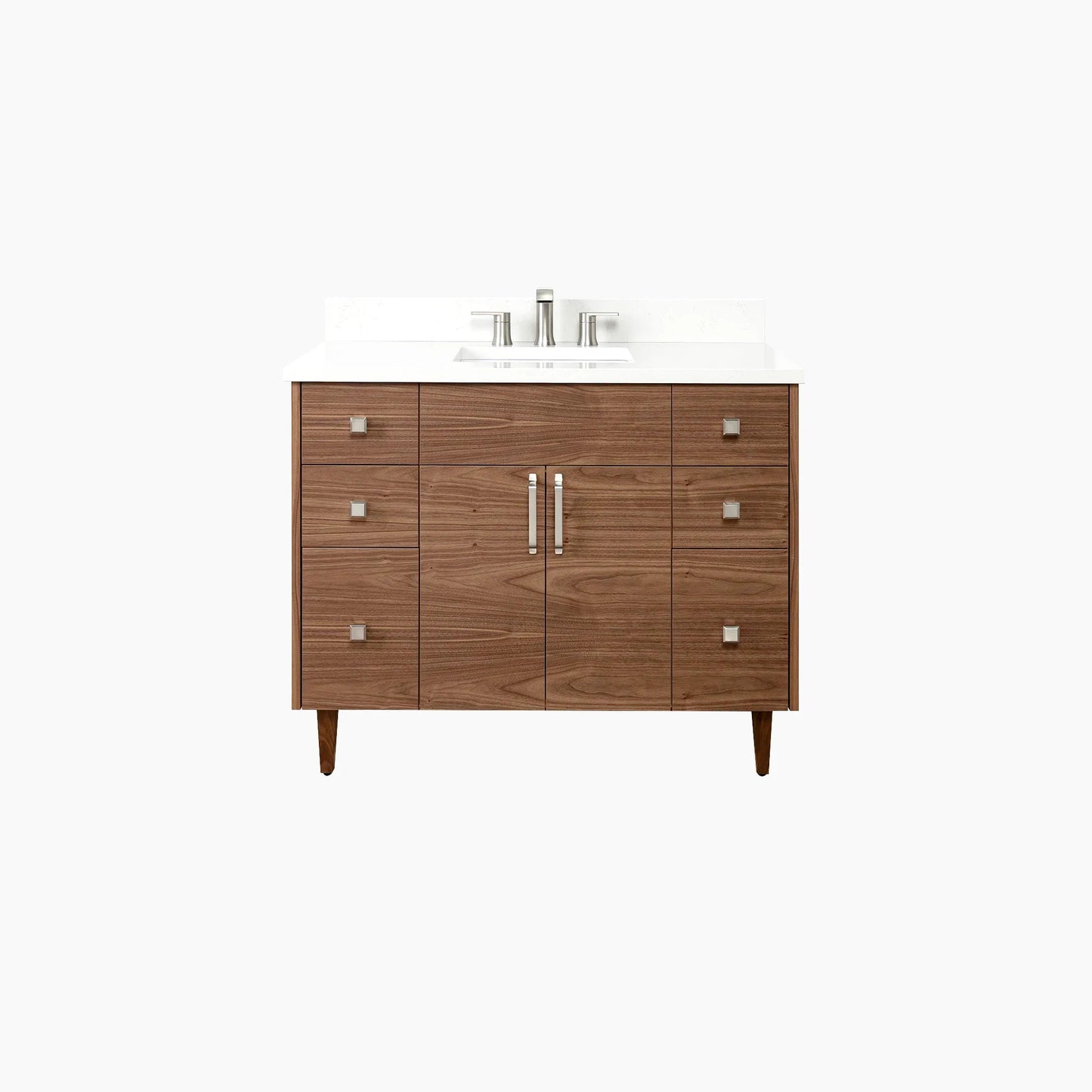 Austin Stainless 42" American Black Walnut Bathroom Vanity