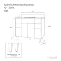 
                  
                    Austin Stainless SLIM 42" American Black Walnut Bathroom Vanity
                  
                