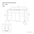
                  
                    Austin 48", Teodor® Modern American Black Walnut Vanity Teodor
                  
                