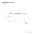 
                  
                    Austin 48", Teodor® Modern Wall Mount American Black Walnut Vanity Teodor
                  
                