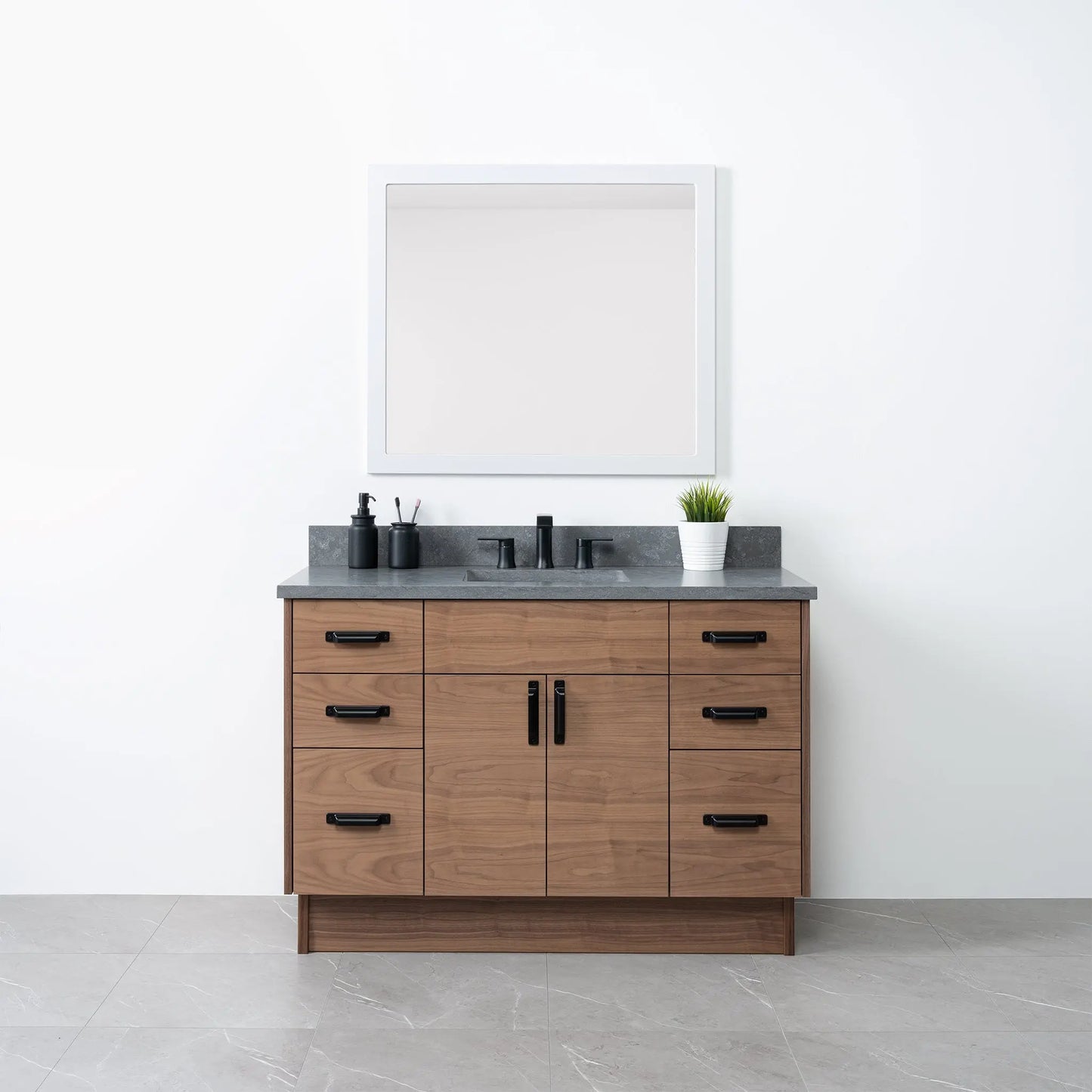 Austin 48", Teodor® Modern American Black Walnut Vanity Teodor