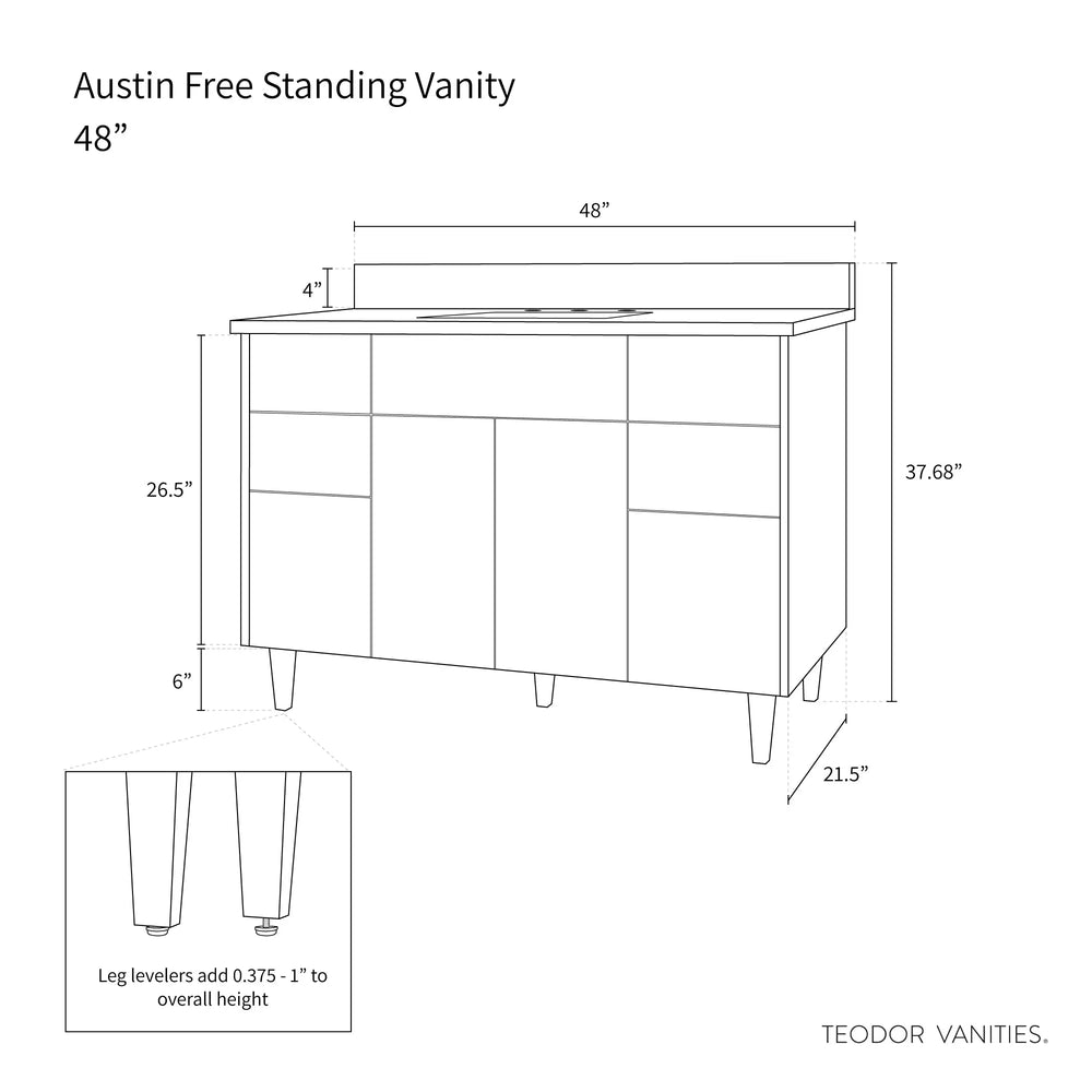 
                  
                    Austin 48", Teodor® Modern American Black Walnut Vanity Teodor
                  
                