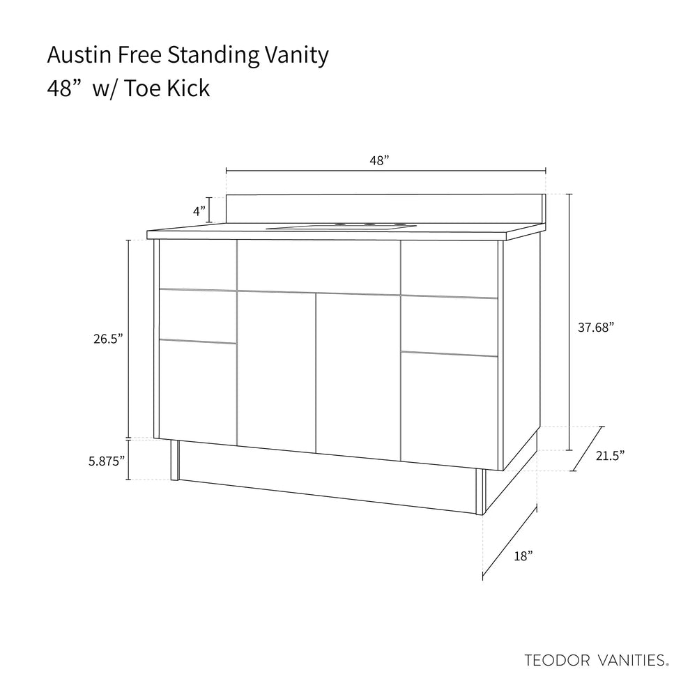 
                  
                    Austin 48", Teodor® Modern American Black Walnut Vanity Teodor
                  
                