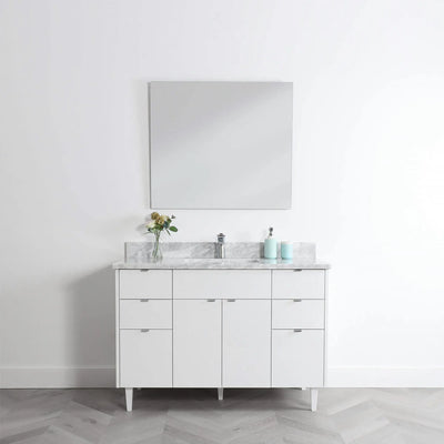 Austin 48", Teodor® Modern Gloss White Vanity Teodor Bathroom VanityCanada