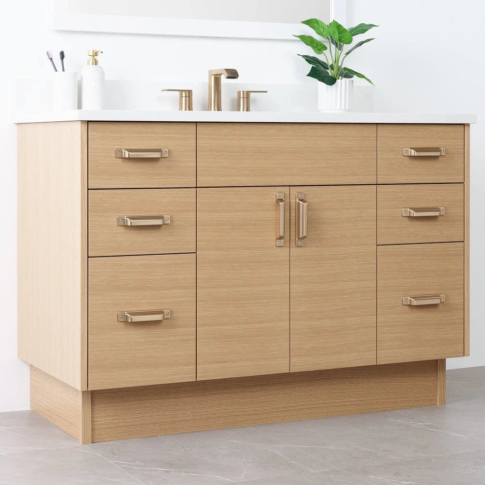 
                  
                    Austin 48" Natural White Oak Bathroom Vanity - Teodor Vanities
                  
                